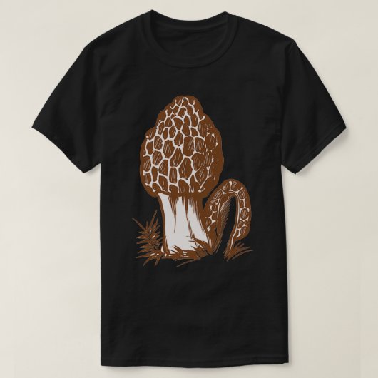 モレルマッシュルームラバーデザイン Tシャツ (デザイン正面)
