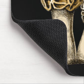 モレルマッシュルームヴィンテージ植物学イラストレーション マウスパッド (コーナー)