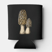 モレルマッシュルームヴィンテージ植物学イラストレーション 缶クーラー (裏面)