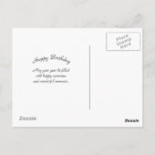 モレルマッシュルーム誕生日はがき ポストカード (裏面)