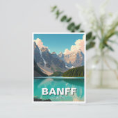 モレーヌレイクアットバンフ国立公園カナダ旅行 ポストカード (スタンド正面)