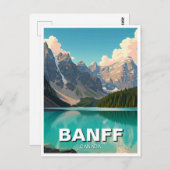 モレーヌレイクアットバンフ国立公園カナダ旅行 ポストカード (正面/裏面)