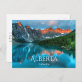 モレーヌレイクバンフ国立公園アルバータカナダ ポストカード (正面/裏面)