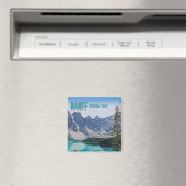 モレーヌレイクバンフ国立公園カナダヴィンテージ マグネット (インサイチュ (食洗機))