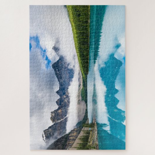 モレーヌレイクバンフ国立公園カナダ旅行 ジグソーパズル (縦)