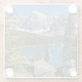 モレーヌレイク、カナダロッキー、カナダ、アルベルタ ガラスコースター (裏面)