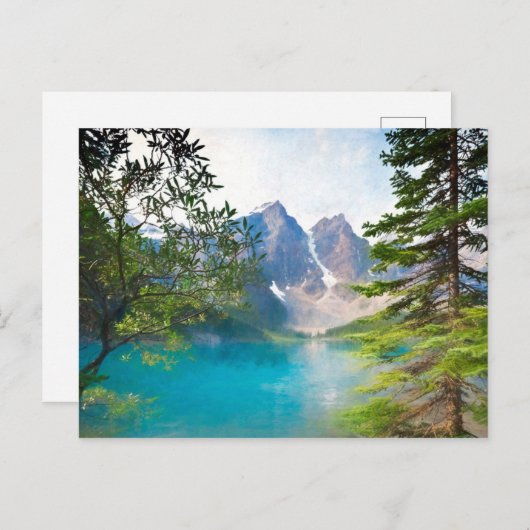 モレーヌ湖と十峰の谷 ポストカード (正面/裏面)