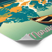 モレーヌ湖 – カナダ ポスター (角)