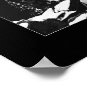 モレーヌ湖（黒と白） ポスター (角)