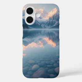 モレーン湖に映る氷河の世界 iPhone 16ケース