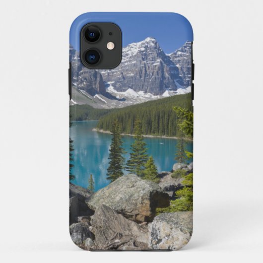 モレーン湖、カナディアンロッキー、アルバータ州、カナダ Case-Mate iPhoneケース (裏面)