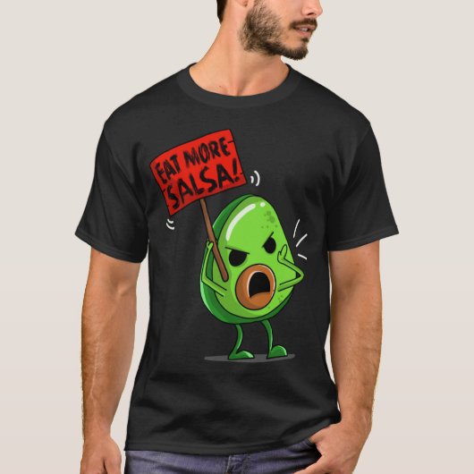 モレ食べーサルサビーガンアボカドキュートグアカモレおもしろい Tシャツ (正面)