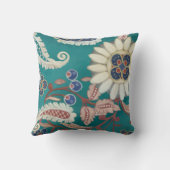 モロはっきりしたッモダンロッコペイズリーピーコックブルーネイビー クッション (裏面)
