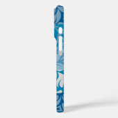 モロアベイハワイアンストライプのハイビスカスブルー Case-Mate iPhoneケース (裏面 / 左)