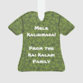 モロアベイハワイアンハイビスカスアロハシャツ オーナメント (裏面)