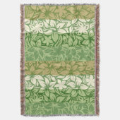 モロアベイハワイアンハイビスカスブラストライプのケット スローブランケット (正面縦)