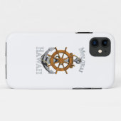 モロカイハワイバケーション航海のいかりヘルムサイリ Case-Mate iPhoneケース (裏面(横))