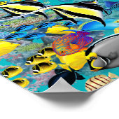 モロキニコーブハワイアントロピカルフィッシュアンドシータール ポスター (角)