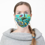 モロキニコーブハワイアントロピカルフィッシュイラストレーション 大人用布マスク