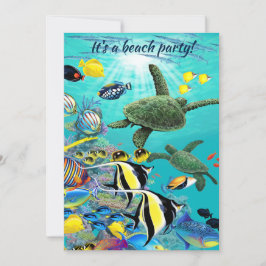 モロキニコーブハワイアントロピカルフィッシュカメルアウ(ハワイ式宴会) 招待状