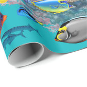 モロキニコーブハワイアントロピカルフィッシュシーカメ ラッピングペーパー (ロールコーナー)