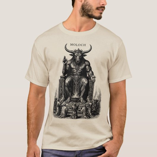 モロク・ゴエティアの雄牛が昇天する Tシャツ (正面)