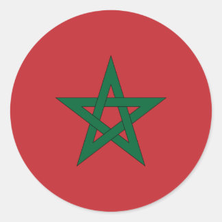 モロコ国旗 ラウンドシール