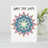 モロッカンタイルのSave The Dateカード セーブザデート (スタンド正面)
