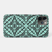 モロッカンタイル - アクアブルーとブラック Case-Mate iPhoneケース (裏面(横))