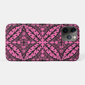 モロッカンタイル フクシアピンクとブラック Case-Mate iPhoneケース (裏面(横))