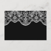 モロッカンラベンダーの黒と白のレセプションカード エンクロージャーカード (裏面)
