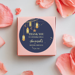 モロッカンランタン 星空のパーソナライズド ヘンナ ラウンドシール