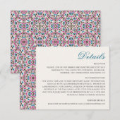 モロッカン ラティス ジオメトリック マンダラ ウェディング エンクロージャーカード (正面/裏面)