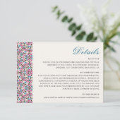 モロッカン ラティス ジオメトリック マンダラ ウェディング エンクロージャーカード (スタンド正面)