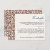 モロッカン ラティス ジオメトリック マンダラ ウェディング エンクロージャーカード (正面/裏面)