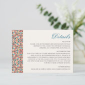 モロッカン ラティス ジオメトリック マンダラ ウェディング エンクロージャーカード (スタンド正面)