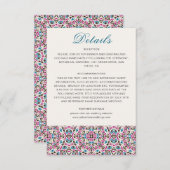 モロッカン ラティス ジオメトリック マンダラ ウェディング エンクロージャーカード (正面/裏面)