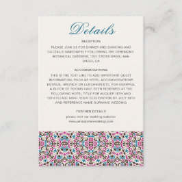 モロッカン ラティス ジオメトリック マンダラ ウェディング エンクロージャーカード