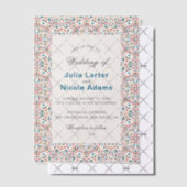 モロッカン ラティス ジオメトリック マンダラ ウェディング ベラム紙招待状 (オフセット (招待状))