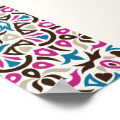 モロッカン ラティス ジオメトリック マンダラ ウェディング ポスター (角)