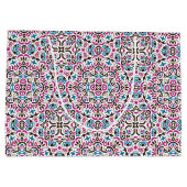 モロッカン ラティス ジオメトリック マンダラ ウェディング ラージペーパーバッグ (裏面)