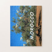 モロッコおもしろいヤギの木の写真 ジグソーパズル (縦)