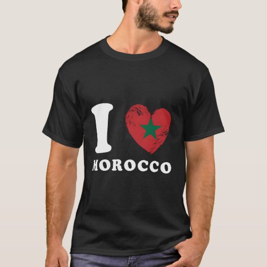 モロッコが大好きモロッコ国旗 Tシャツ (正面)