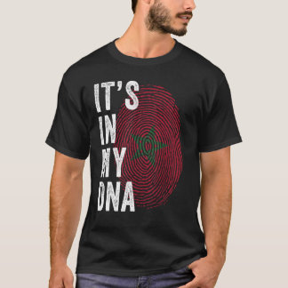 モロッコそれは私のDNAの中にあるモロッコの指紋Moroc Tシャツ