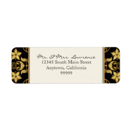 モロッコつる植物フローラダマスクフォーマルグリッター結婚ズ ラベル