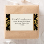 モロッコつる植物フローラダマスクフォーマルグリッター結婚ズ ラベル (インサイチュ)