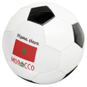 モロッコとモロッコ国旗と名つきサッカー場 サッカーボール (3/4)