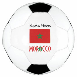 モロッコとモロッコ国旗 あなたの名前 サッカー バ サッカーボール