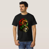 モロッコのアトラスライオン サッカーマスコット Tシャツ (正面フル)