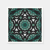 モロッコのアフリカ系民族ダークパターン万華鏡のように千変万化するパターン スタンダードカクテルナプキン (正面)